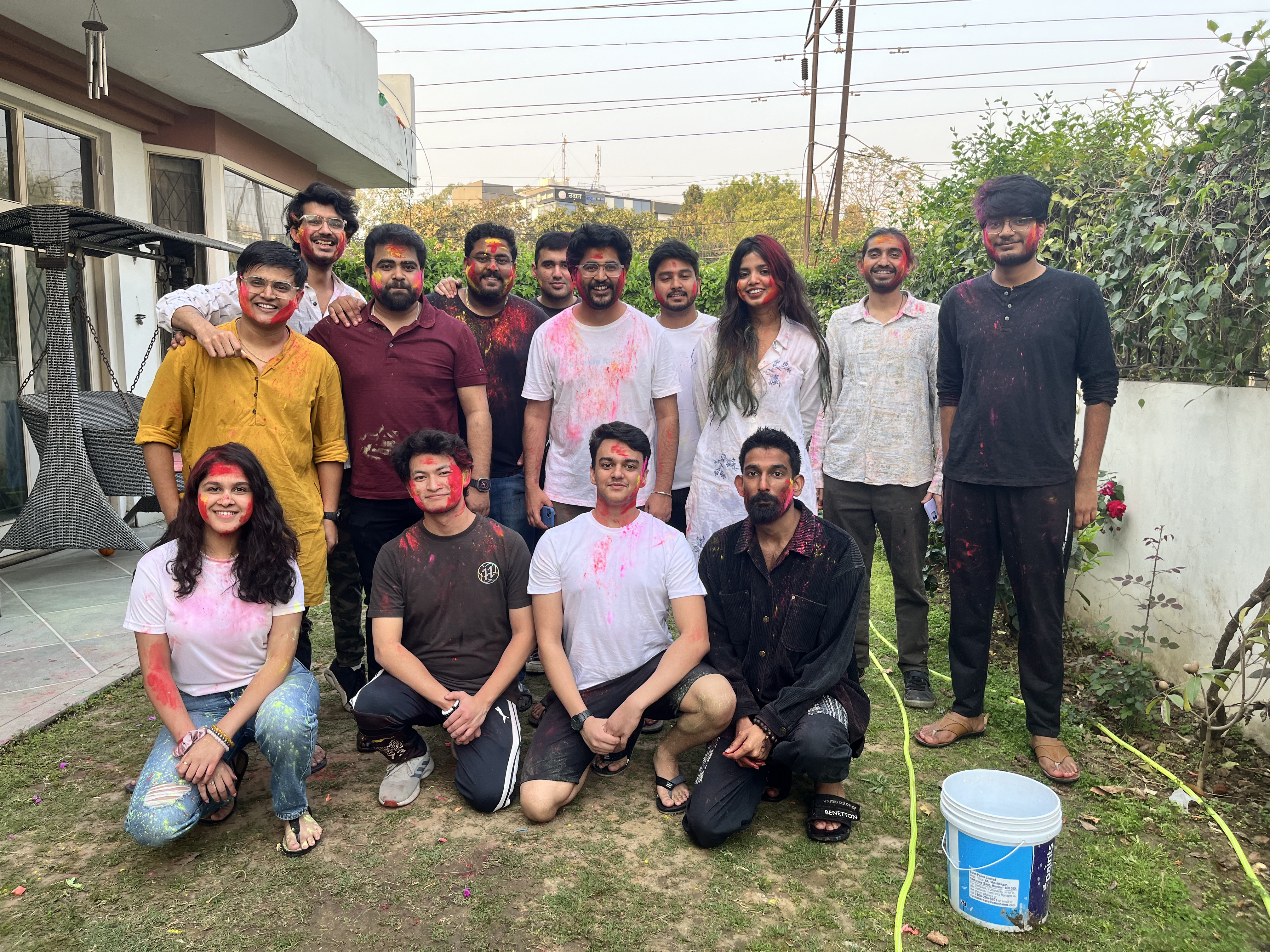 Team Holi celebration group photo